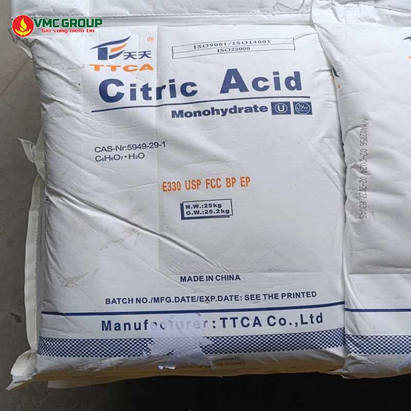 ACID CITRIC MONOHYDRATE HANG TTCA TRUNG QUOC
