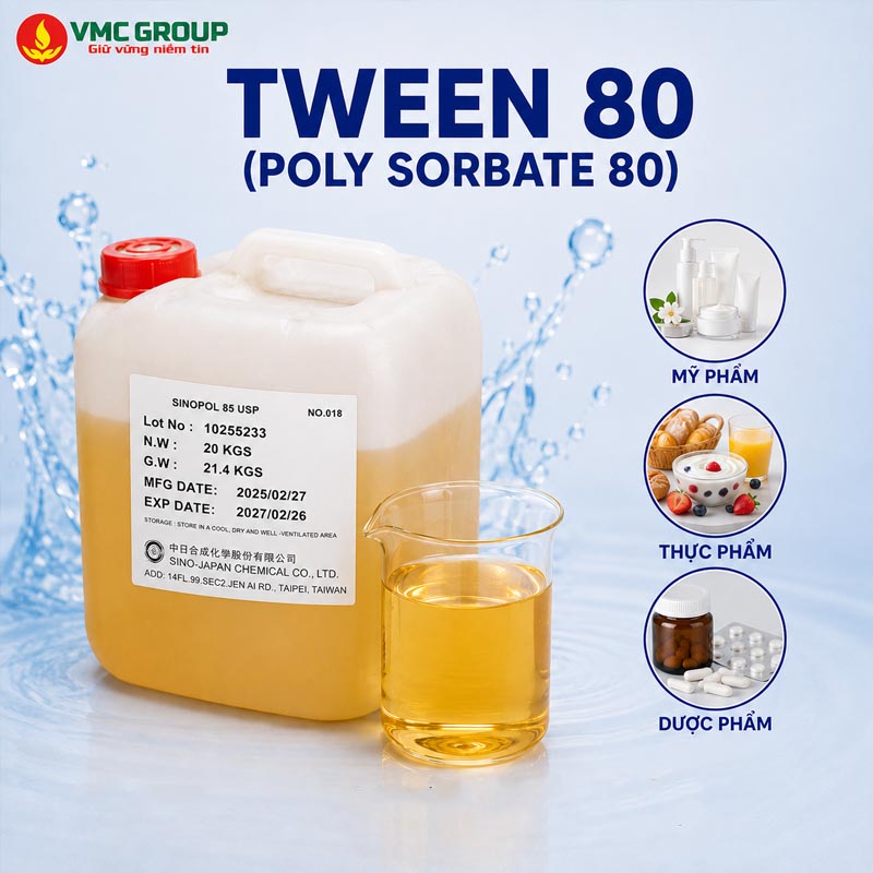 TWEEN 80 (POLY SORBATE 80) - SINOPOL 85 USP DAI LOAN CAN 20KG