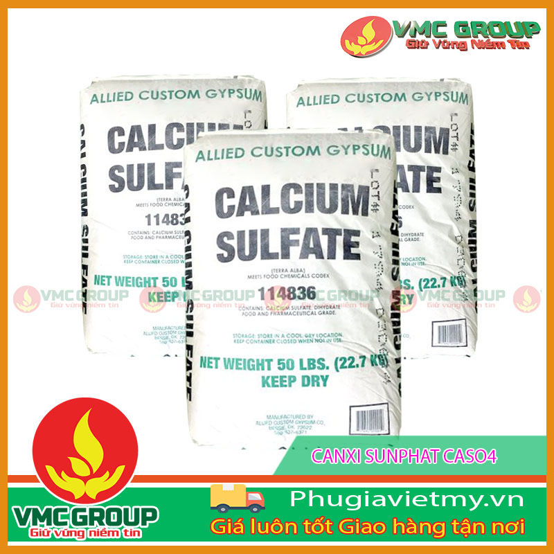 Mua calcium sulfate tại Việt Mỹ đạt chuẩn chất lượng