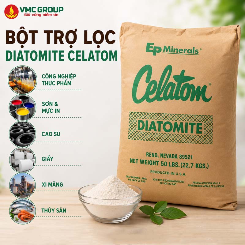 BOT TRO LOC DIATOMITE CELATOM THUC PHAM HANG MY