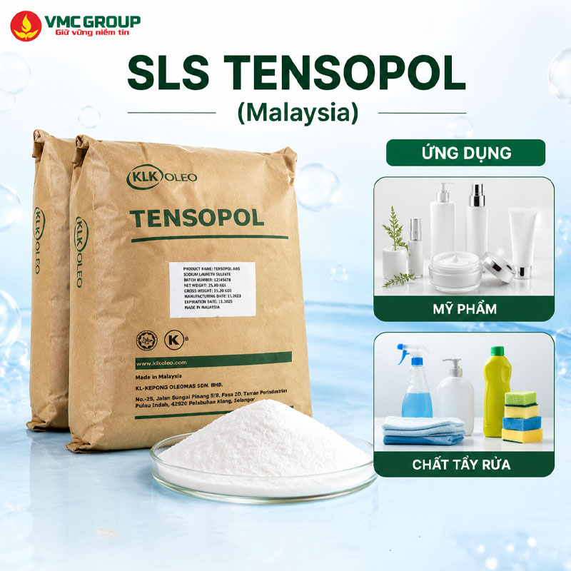 CHAT TAO BOT SLS- SLS TENSOPOL- SLS OLEO MALAYSIA BAO 25KG