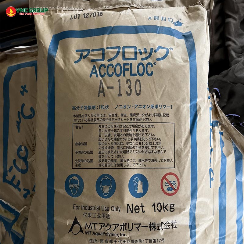 POLYMER A130 ACCOFLOC NHAT BAN BAO 10KG