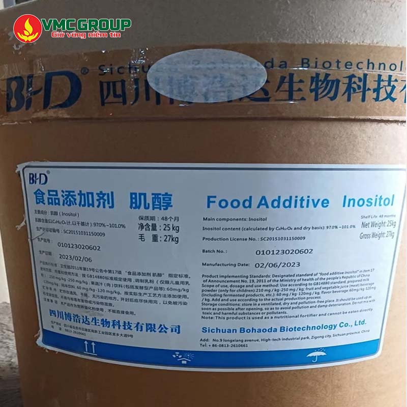 INOSITOL - VITAMIN B8- NGUYEN LIEU MY PHAM TRUNG QUOC THUNG 25KG