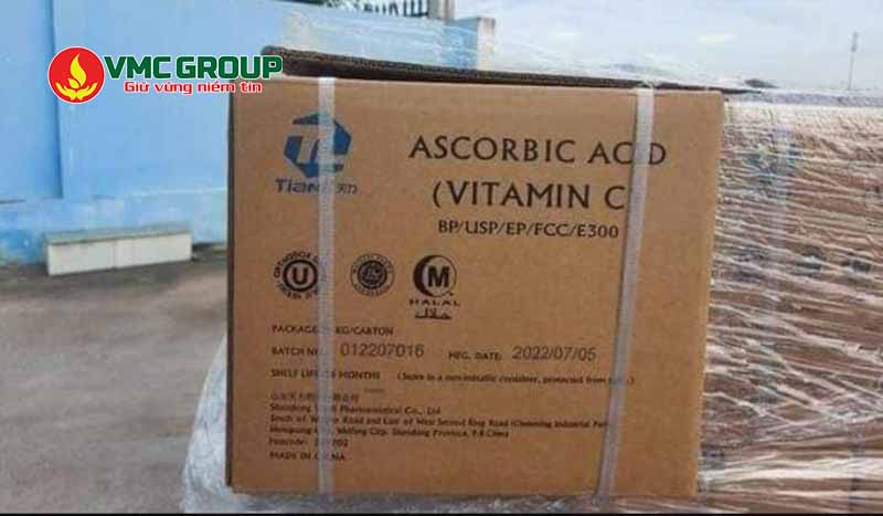 Ascorbic acid giúp bổ sung vitamin C cho vật nuôi thủy sản