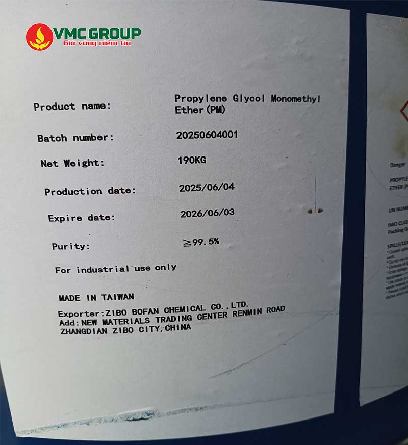 Mua Propylene Glycol Monomethyl Ether tại Việt Mỹ chất lượng cao