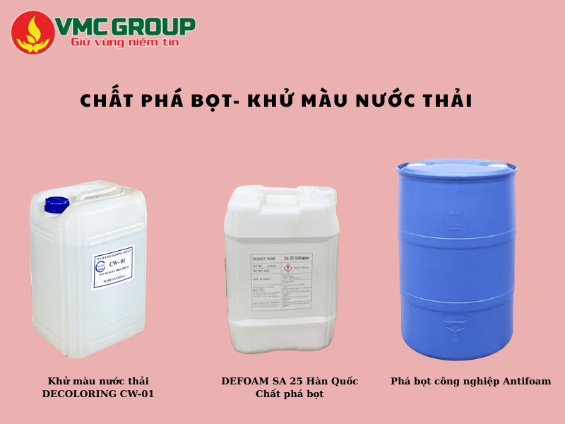Chất phá bọt và khử màu nước thải