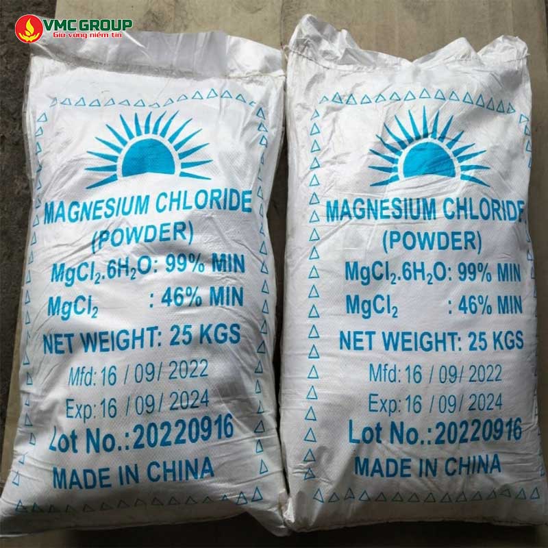 MAGNESIUM CHLORIDE POWDER TRUNG QUOC BAO MAT TROI – MGCL2 BOT BAO 25KG