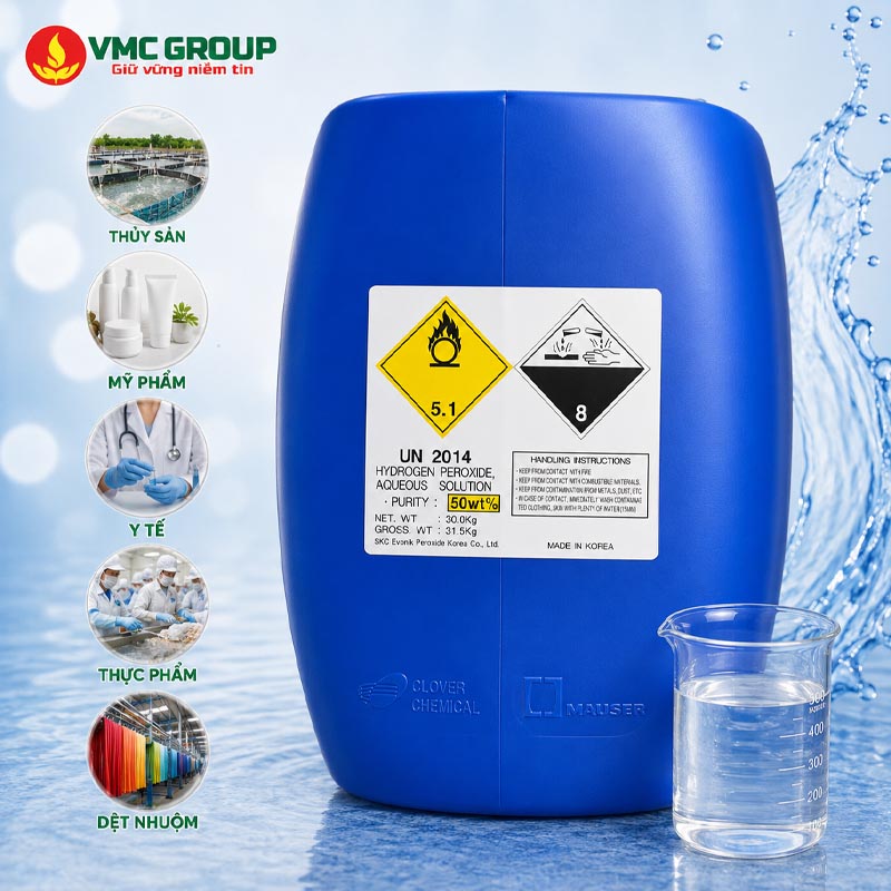 OXY GIA HAN QUOC 50% HANG EVONIK CAN 30KG
