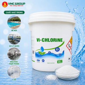 VI-CHLORiNE Ca(OCl)2 - CLORIN VIỆT TRÌ THÙNG 45KG