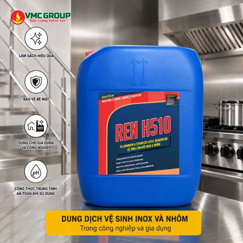 Giá dung dịch vệ sinh inox và nhôm REN H510