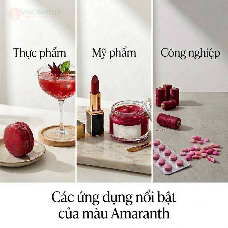 Ứng dụng của màu amaranth
