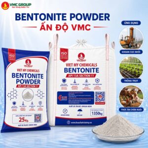 BENTONITE POWDER ẤN ĐỘ VMC BAO 25KG JUMBO 1350KG