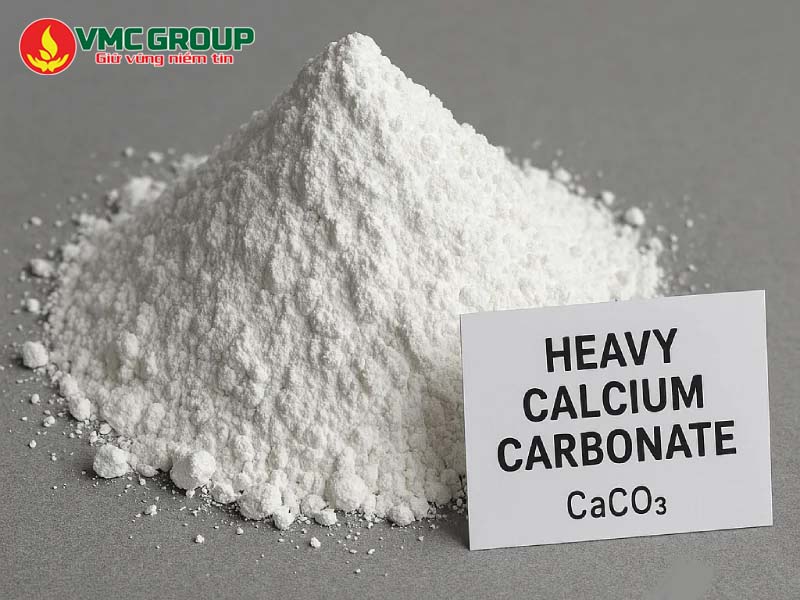 Calcium Carbonate Heavy có dạng bột màu trắng