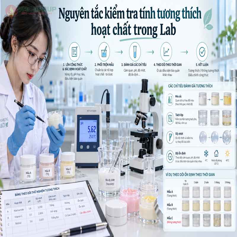 Nguyên tắc kiểm tra tính tương thích hoạt chất